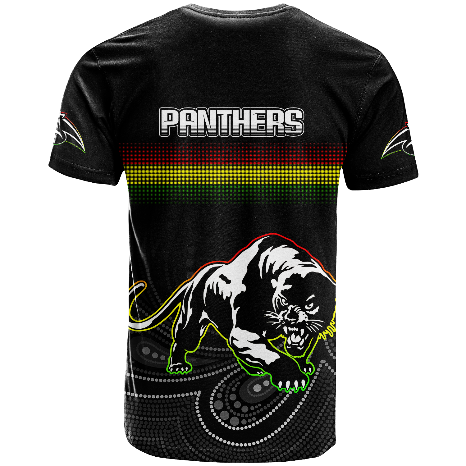 Black Panthers Rugby League Aboriginal Polo Shirt - LT2