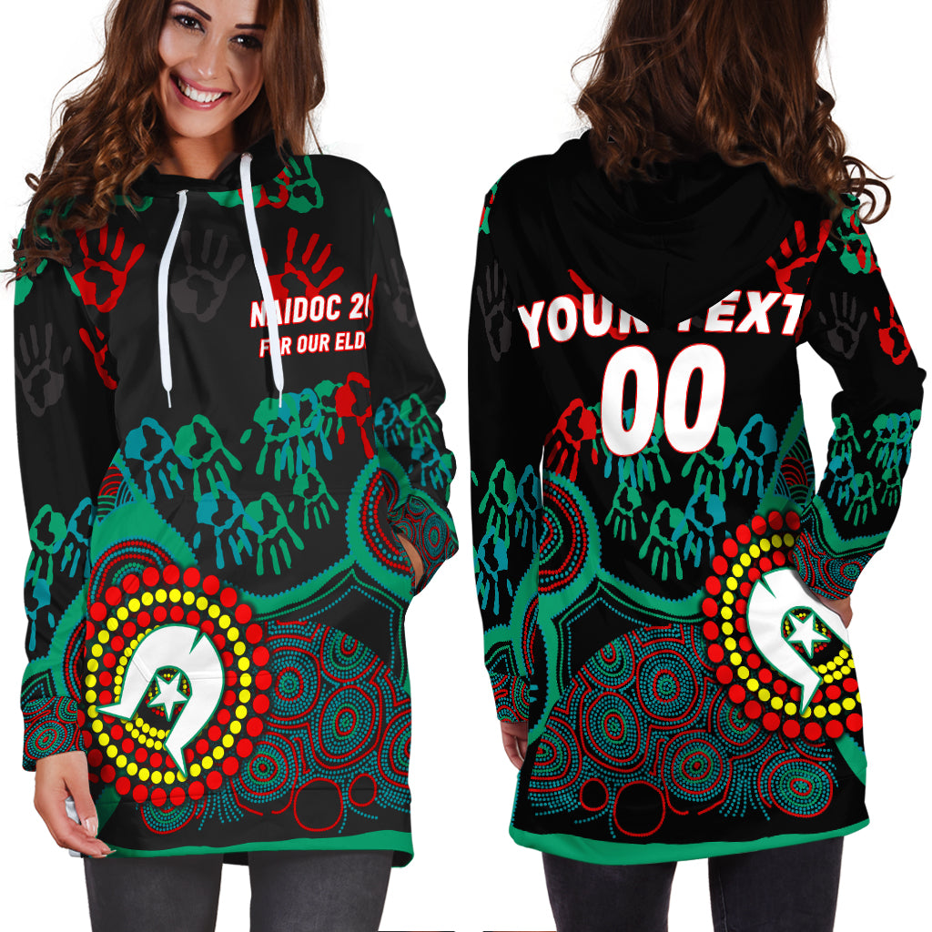 (Custom Personalised) NAIDOC Week 2023 Aboriginal Art For Our Elders Hoodie Dress - LT12