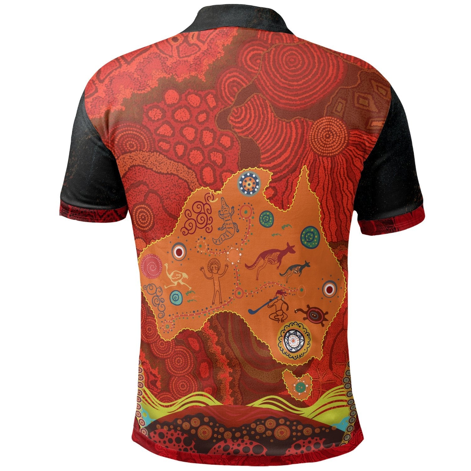 polo-shirt-aboriginal-red-patterns-naidoc-week