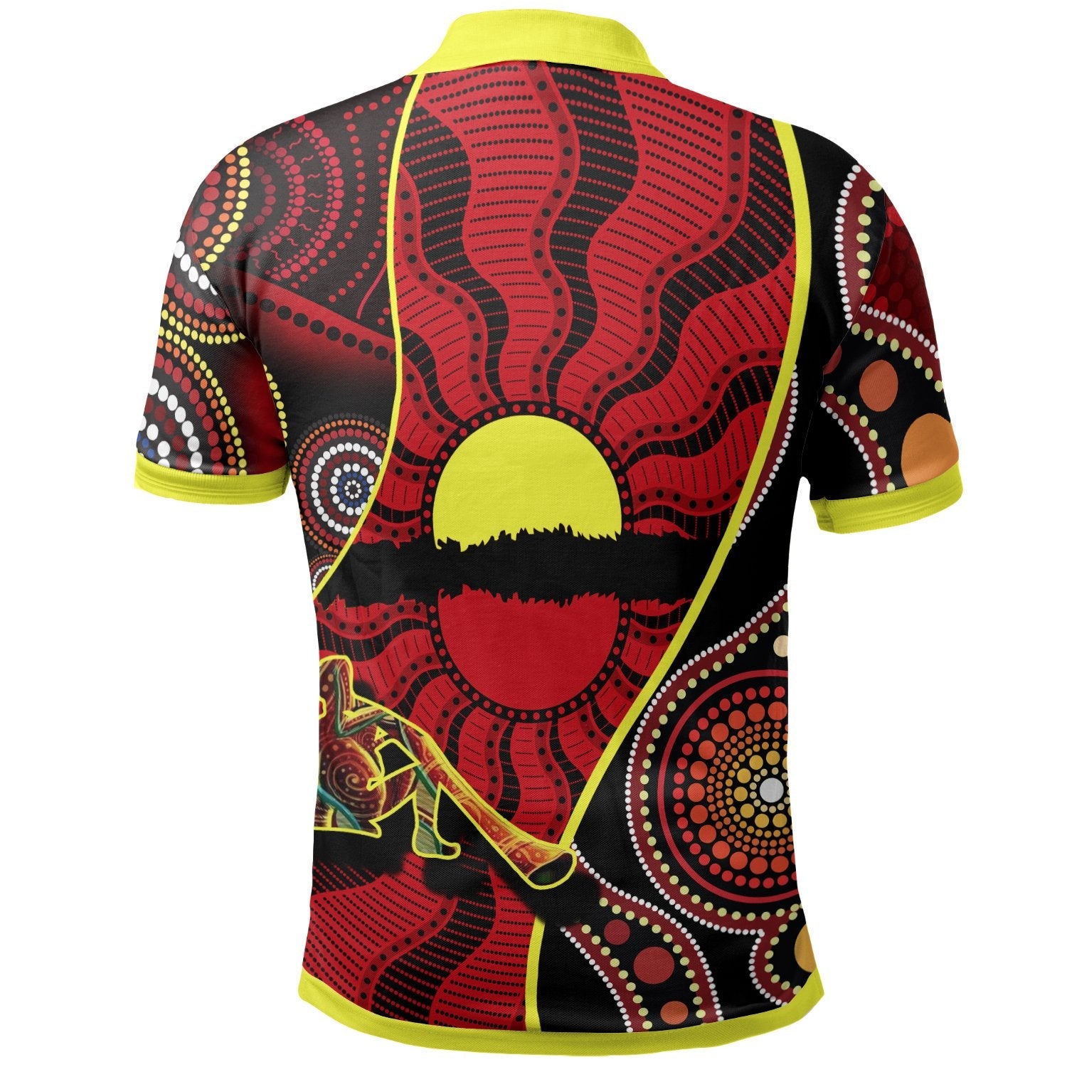 custom-polo-shirt-australia-aboriginal-dots-with-didgeridoo