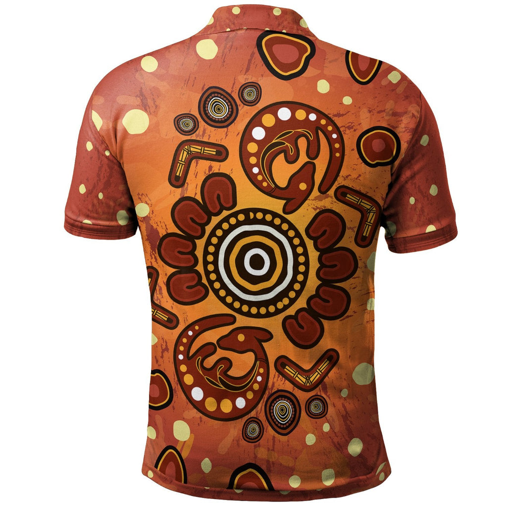 aboriginal-polo-shirt-baby-kangaroo-and-dot-painting-patterns