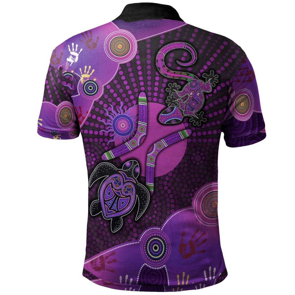 aboriginal-naidoc-week-2021-purple-turtle-lizard-sun-polo-shirt