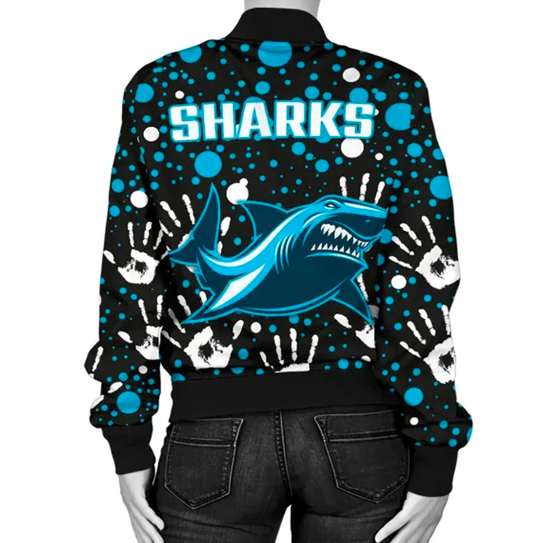 sharks-indigenous-womens-bomber-jacket-minimalism-version