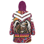 sea-eagles-rugby-snug-hoodie-custom-eagle-strong-with-aboriginal-patterns-oodie-blanket