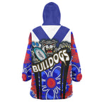 bulldogs-rugby-snug-hoodie-custom-bulldogs-rugby-ball-with-contemporary-style-of-aboriginal-painting-oodie-blanket