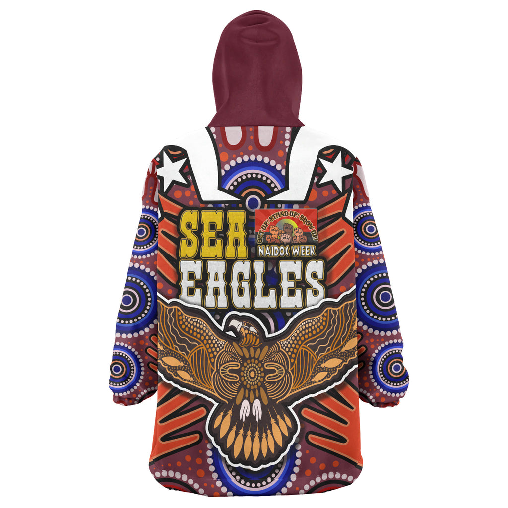 sea-eagles-rugby-snug-hoodie-custom-naidoc-week-eagle-aboriginal-dot-artwork-get-up-stand-up-show-up-aboriginal-culture-oodie-blanket