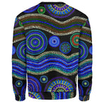 sweater-shirt-aboriginal-dot-unique-style-blue