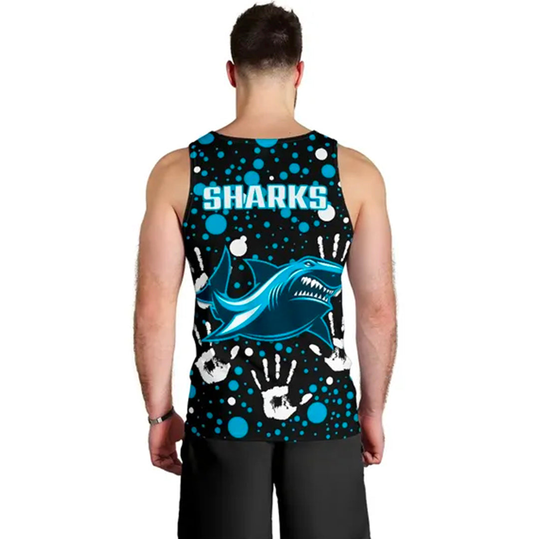 sharks-indigenous-mens-tank-top-minimalism-version