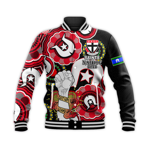 custom-personalised-saints-australian-football-baseball-jacket-naidoc-week-2022-lets-fight-together