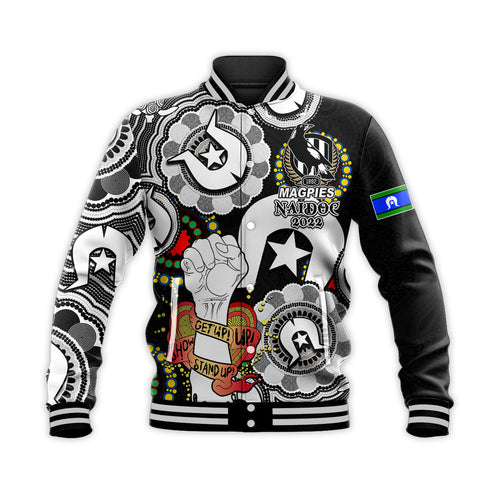 custom-personalised-magpies-australian-football-baseball-jacket-naidoc-week-2022-lets-fight-together