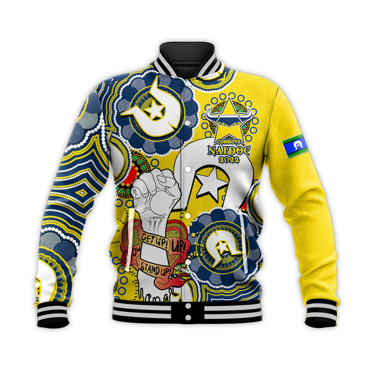custom-personalised-cowboys-rugby-naidoc-week-2022-baseball-jacket-lets-fight-together