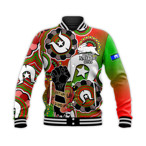 custom-personalised-rabbitohs-rugby-naidoc-week-2022-baseball-jacket-lets-fight-together