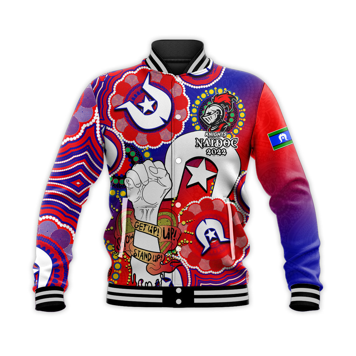 custom-personalised-knights-rugby-naidoc-week-2022-baseball-jacket-lets-fight-together