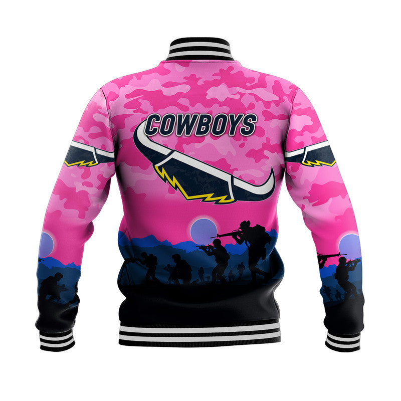 north-queensland-cowboys-anzac-2022-baseball-jacket-simple-style-pink