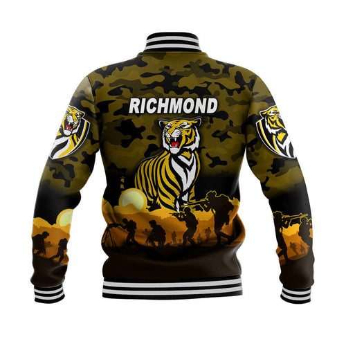 richmond-tigers-anzac-baseball-jacket-simple-style-black