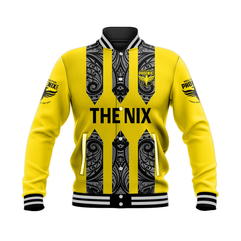 custom-personalised-wellington-phoenix-the-nix-maori-baseball-jacket-soccer-club-original-style-yellow
