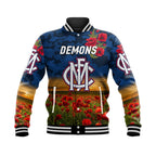 custom-personalised-melbourne-demons-anzac-baseball-jacket-poppy-vibes