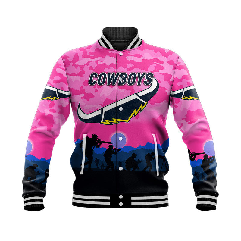 north-queensland-cowboys-anzac-2022-baseball-jacket-simple-style-pink