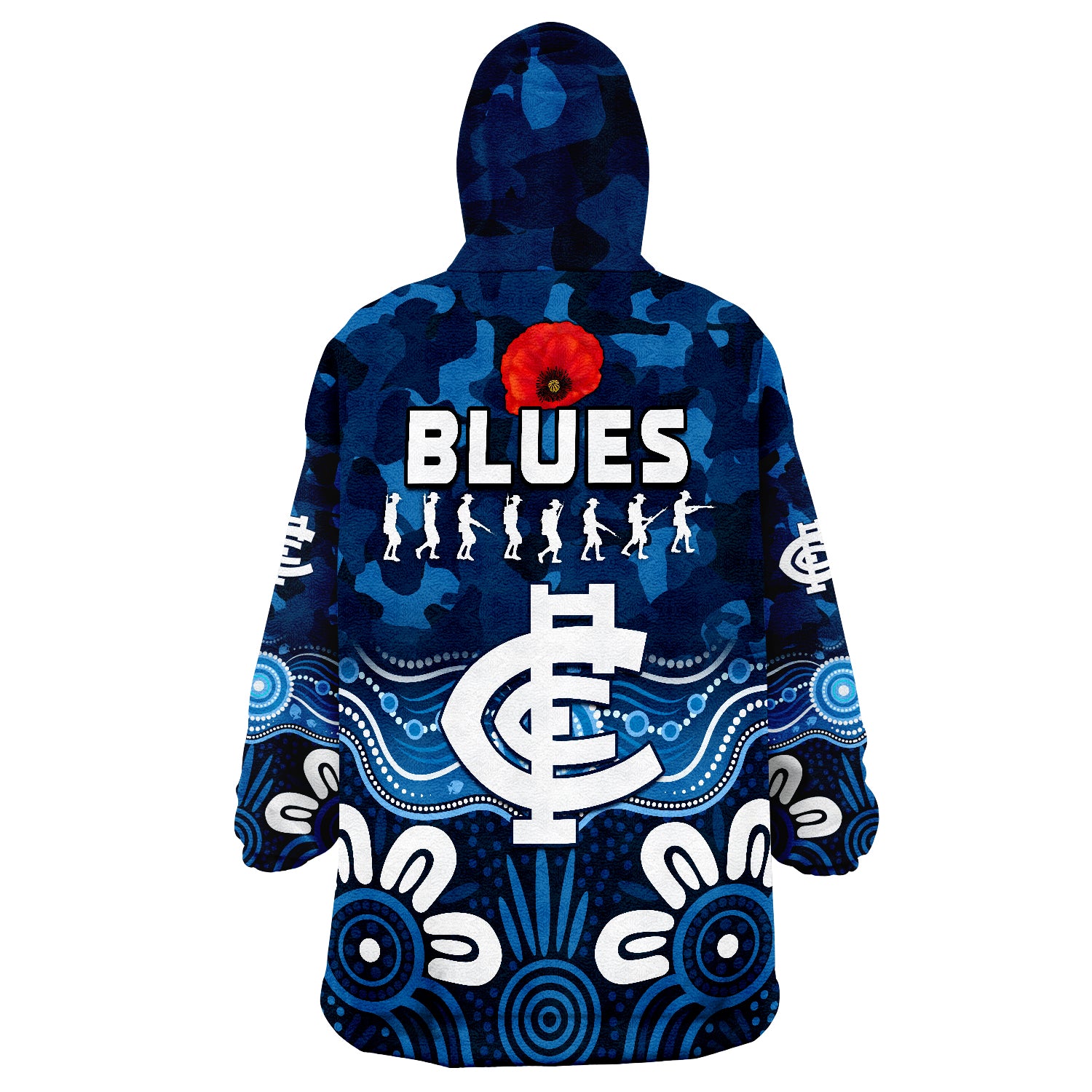 blues-anzac-2022-carlton-football-aboriginal-poppy-wearable-blanket-hoodie