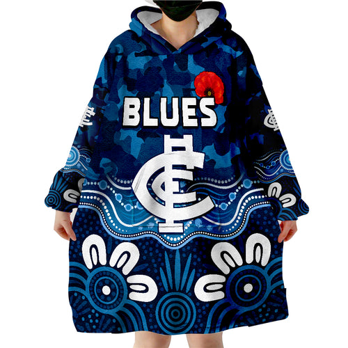 blues-anzac-2022-carlton-football-aboriginal-poppy-wearable-blanket-hoodie