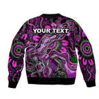 custom-personalised-aboriginal-lizard-bomber-jacket-pink-color