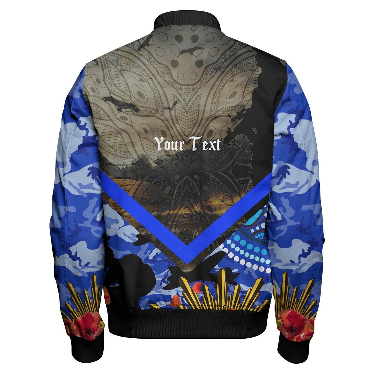 bulldogs-rugby-anzac-aboriginal-bomber-jacket-poppy-flower-remembrance-day-bomber-jacket