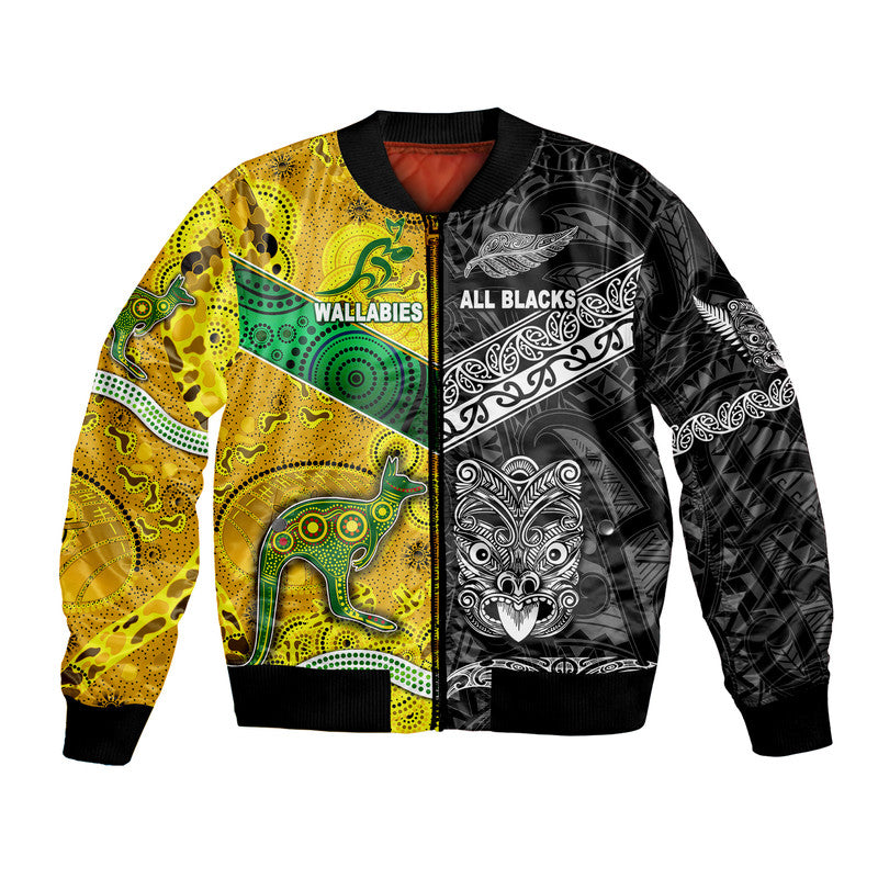custom-personalised-new-zealand-maori-all-black-and-australia-wallabies-aboriginal-bomber-jacket-rugby-together