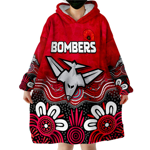bombers-anzac-2022-essendon-football-aboriginal-remember-them-wearable-blanket-hoodie