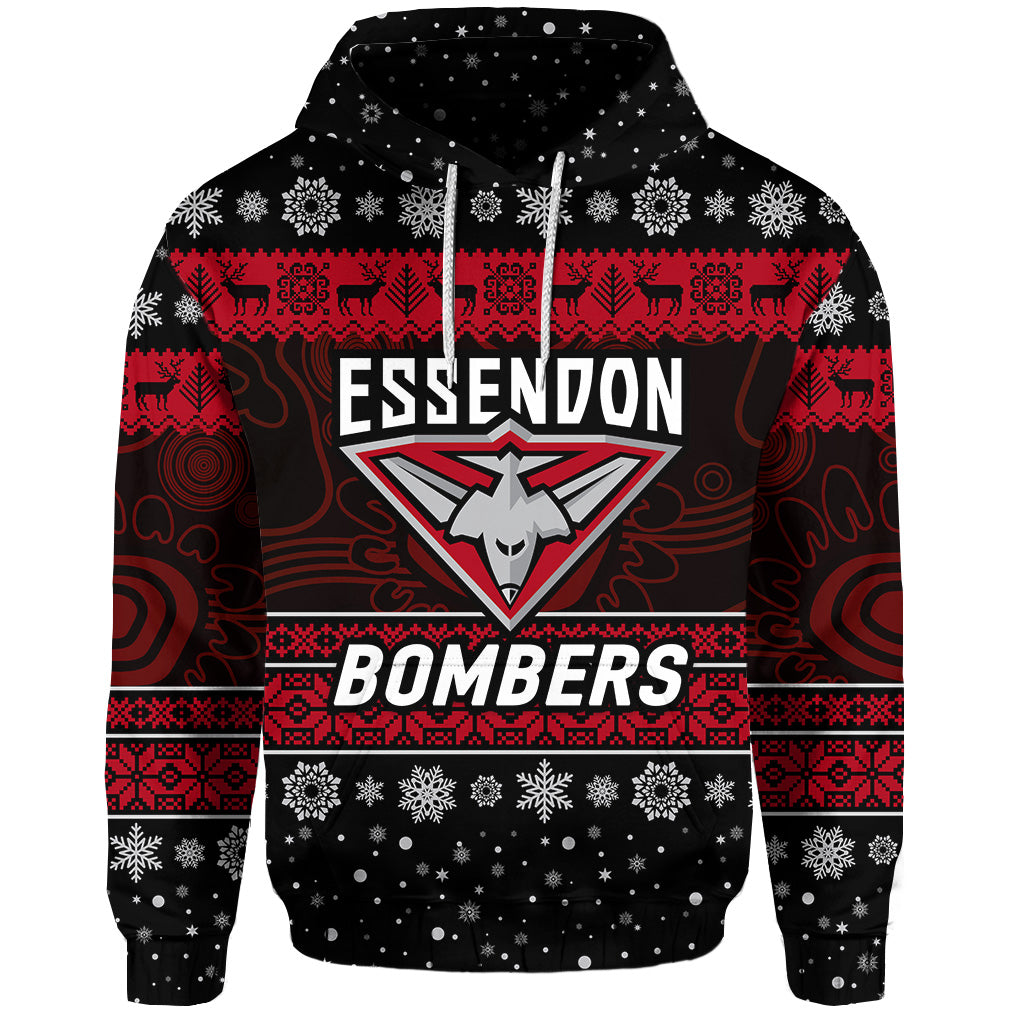 custom-personalised-essendon-bombers-hoodie-christmas-simple-style-black