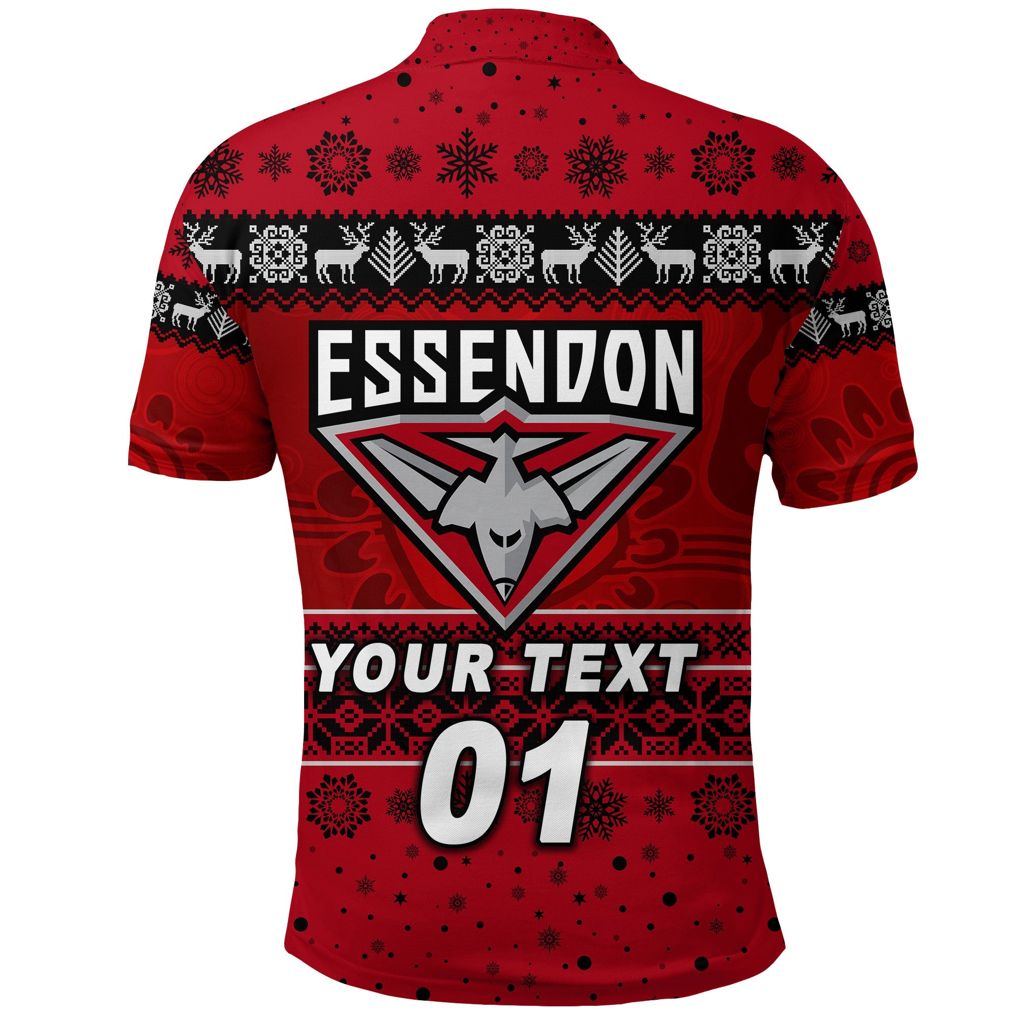 custom-personalised-essendon-bombers-polo-shirt-christmas-simple-style-red
