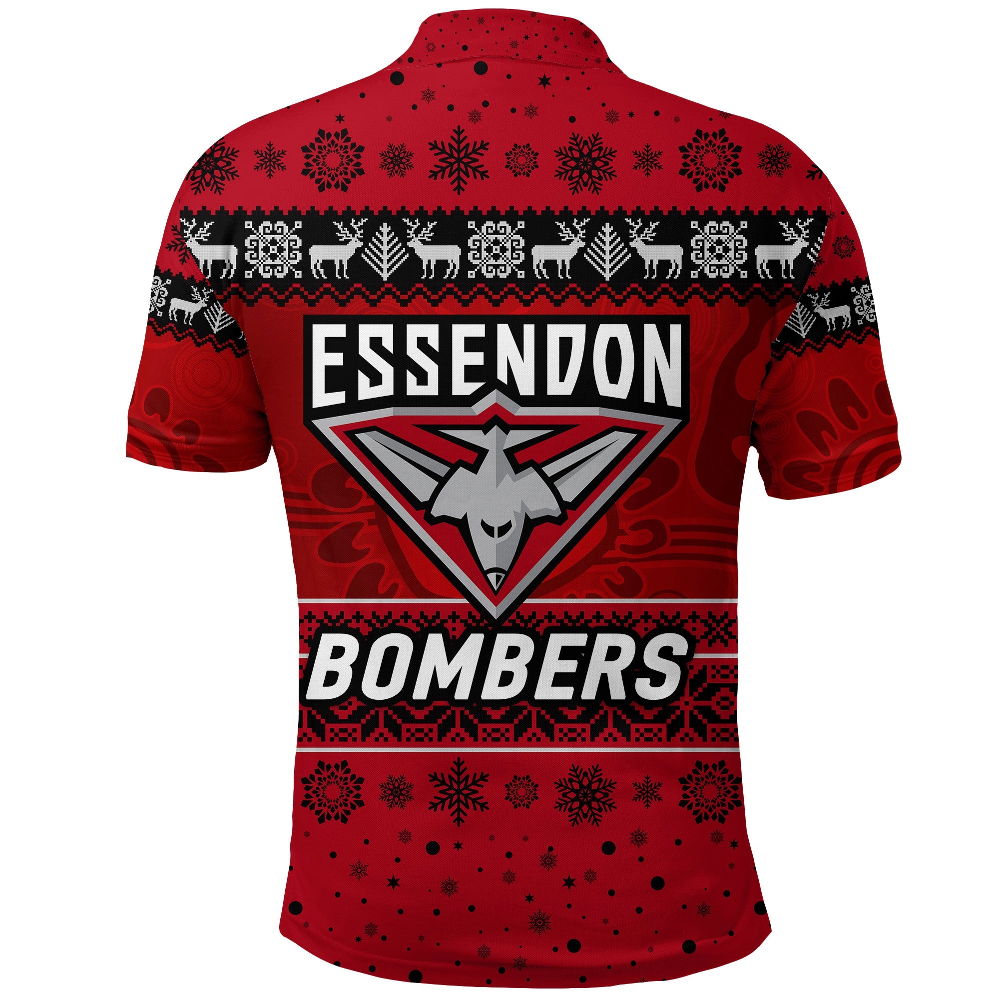 essendon-bombers-polo-shirt-christmas-simple-style-red