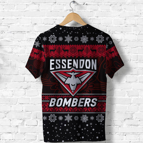 essendon-bombers-t-shirt-christmas-simple-style-black