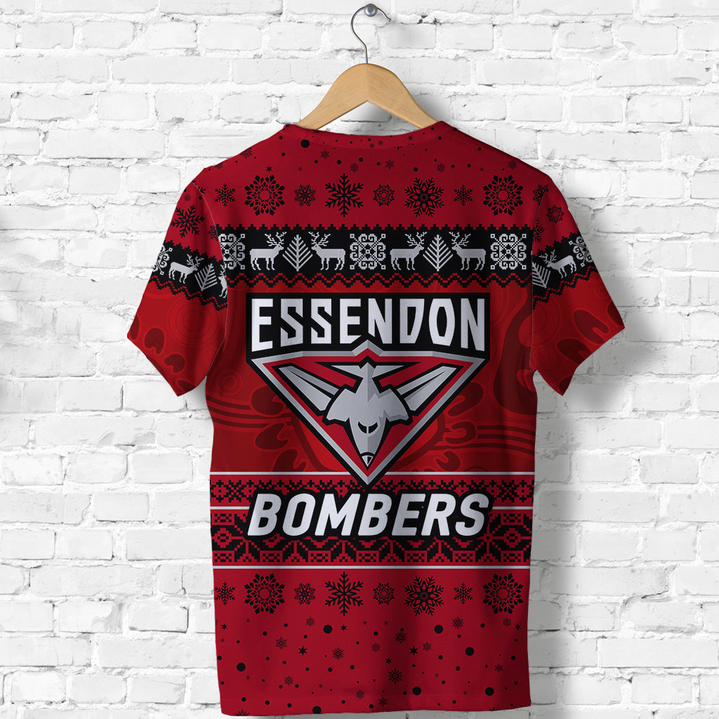 essendon-bombers-t-shirt-christmas-simple-style-red
