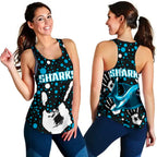 Sharks Indigenous Women's Racerback Tank Minimalism Version - Vibe Hoodie