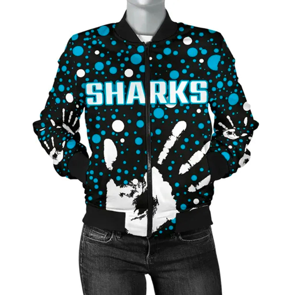 sharks-indigenous-womens-bomber-jacket-minimalism-version