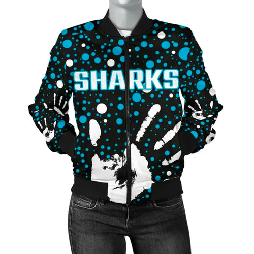 sharks-indigenous-womens-bomber-jacket-minimalism-version