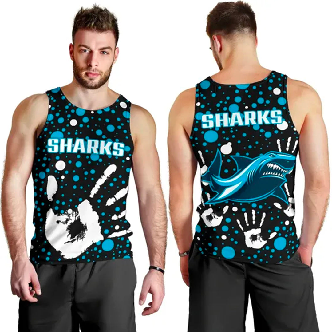 sharks-indigenous-mens-tank-top-minimalism-version