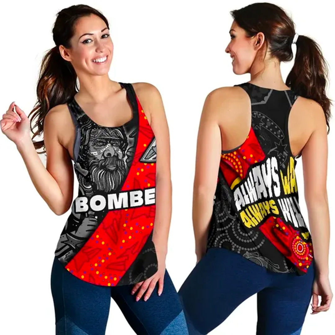 Bombers Naidoc Week Women's Racerback Tank Essendon Ingenious Spesial Version - Vibe Hoodie