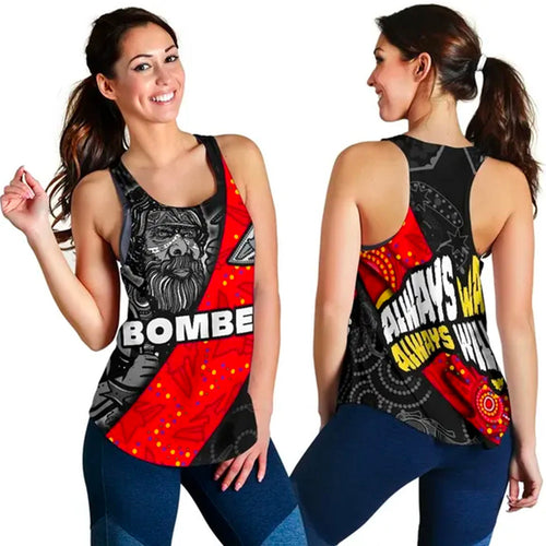 Bombers Naidoc Week Women's Racerback Tank Essendon Ingenious Spesial Version - Vibe Hoodie