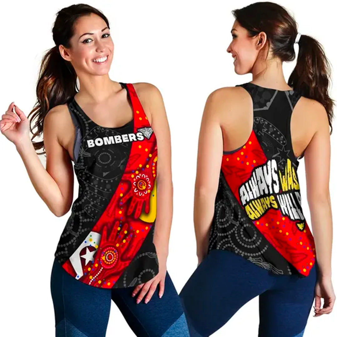 Bombers Naidoc Week Women's Racerback Tank Essendon Ingenious - Vibe Hoodie
