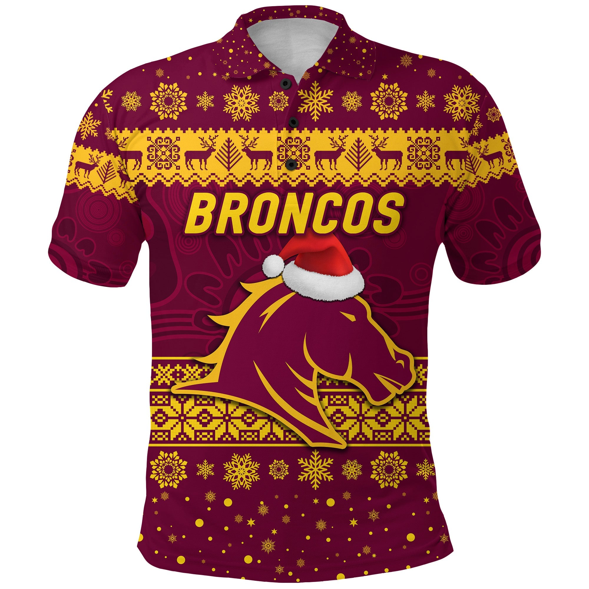 custom-personalised-brisbane-broncos-polo-shirt-christmas-simple-style