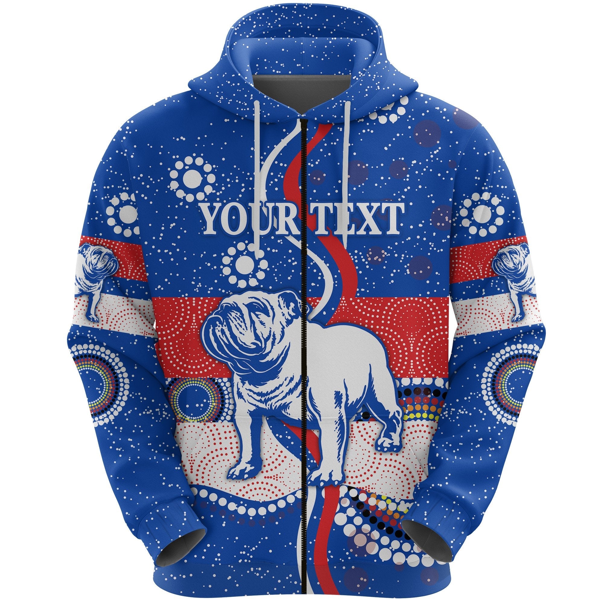 custom-personalised-western-zip-hoodie-bulldogs-unique-indigenous