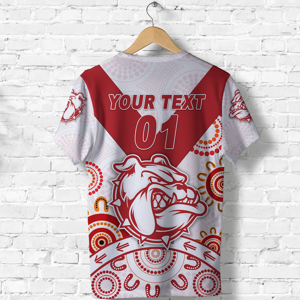 custom-personalised-south-fremantle-football-club-t-shirt-bulldogs-indigenous-version-white-custom-text-and-number