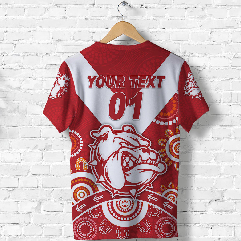 custom-personalised-south-fremantle-football-club-t-shirt-bulldogs-indigenous-version-red-custom-text-and-number