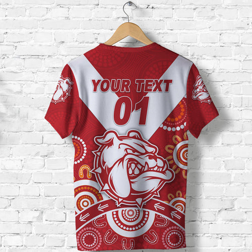 custom-personalised-south-fremantle-football-club-t-shirt-bulldogs-indigenous-version-red-custom-text-and-number