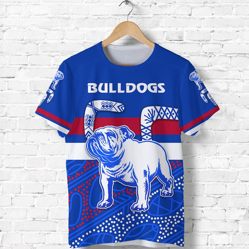 custom-personalised-western-t-shirt-bulldogs-indigenous-simple-style-custom-text-and-number