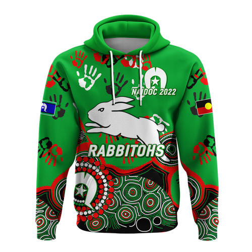 custom-personalised-rabbitohs-rugby-naidoc-2022-aboriginal-hoodie