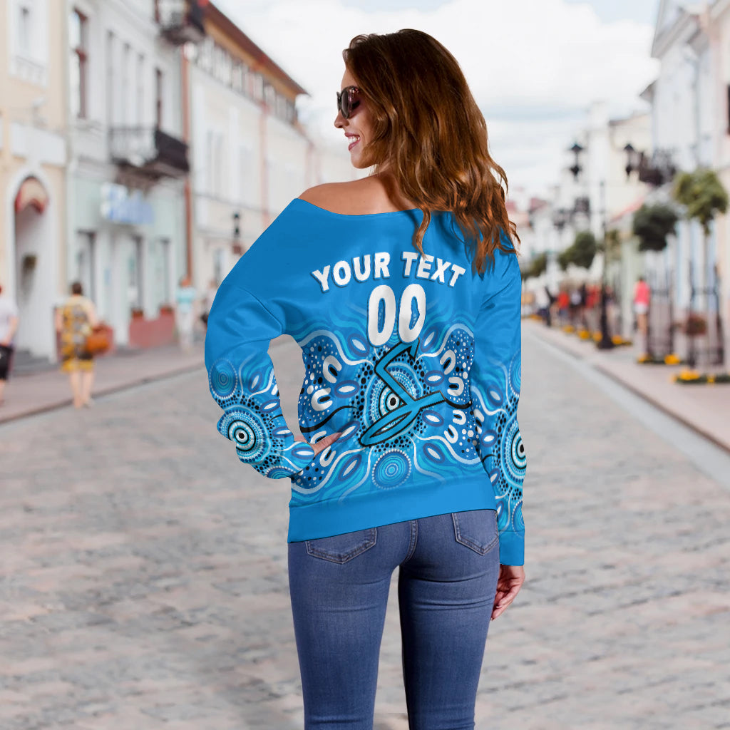 (Custom Personalised) Adelaide Strikers Aboriginal Cricket 2022 Women Off Shoulder Sweater - LT12