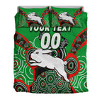 (Custom Personalised) Rabbitohs Rugby Aboriginal Art Bedding Set - LT12