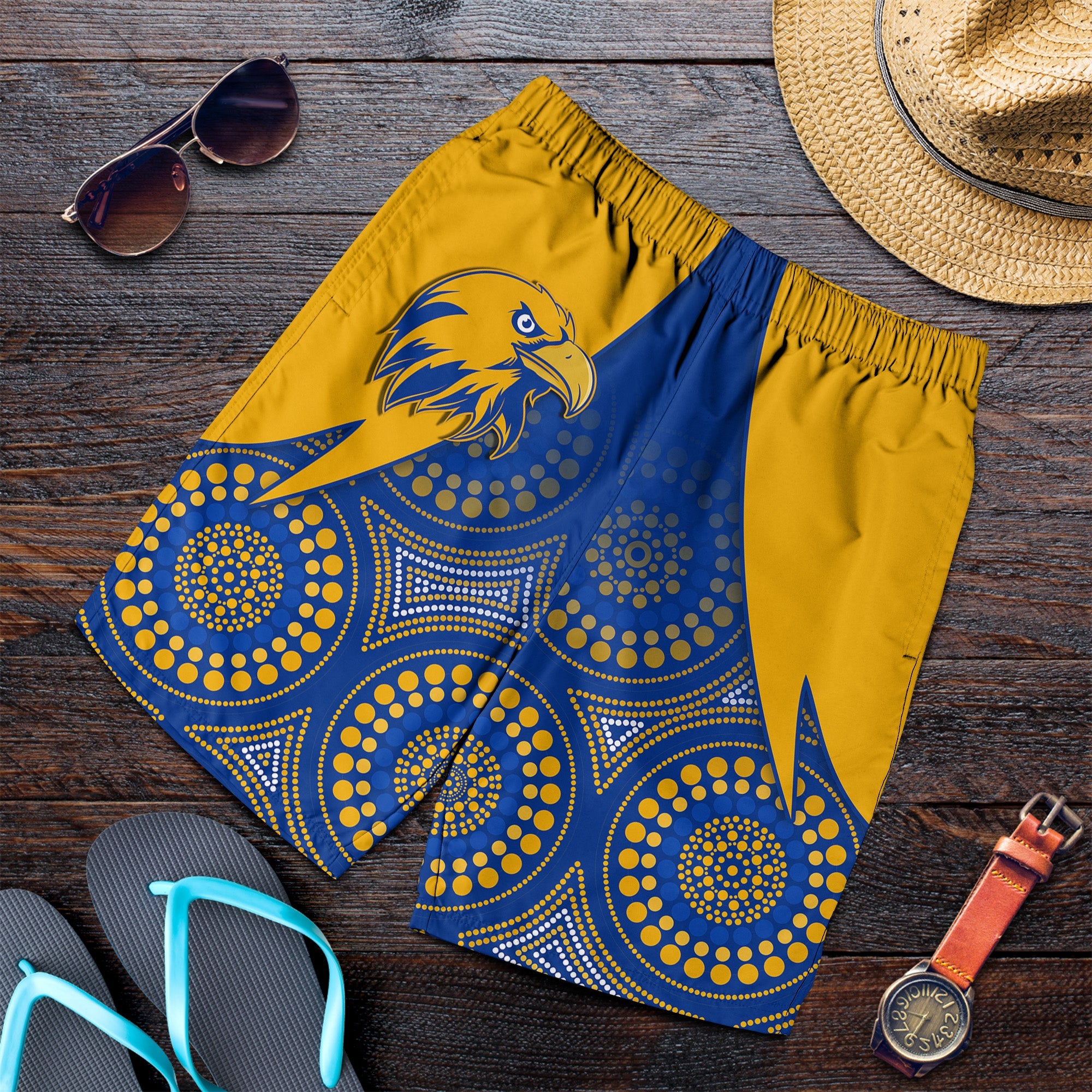 eagles-indigenous-men-shorts-west-coast-2021-version-gold